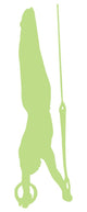 Gymnastics Silhouette Olympic Rings - Lime Green Wall Decal