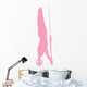 Gymnastics Silhouette Olympic Rings - Pink Wall Decal
