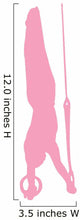 Gymnastics Silhouette Olympic Rings - Pink Wall Decal