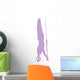 Gymnastics Silhouette Olympic Rings - Lavender Wall Decal