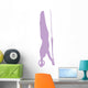 Gymnastics Silhouette Olympic Rings - Lavender Wall Decal
