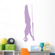 Gymnastics Silhouette Olympic Rings - Lavender Wall Decal