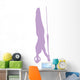Gymnastics Silhouette Olympic Rings - Lavender Wall Decal