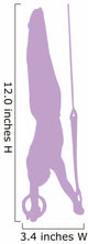 Gymnastics Silhouette Olympic Rings - Lavender Wall Decal