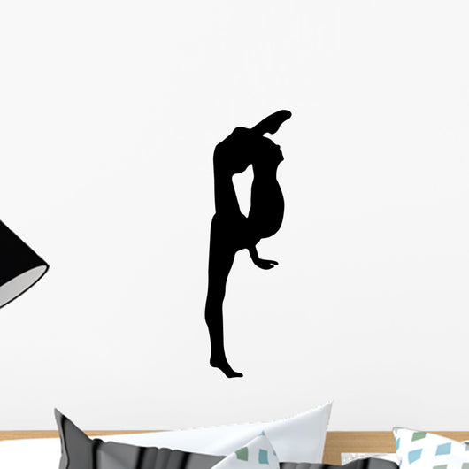 Gymnastics Silhouette Style Leg Stretch Wall Decal