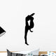 Gymnastics Silhouette Style Leg Stretch Wall Decal