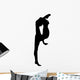 Gymnastics Silhouette Style Leg Stretch Wall Decal