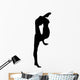 Gymnastics Silhouette Style Leg Stretch Wall Decal