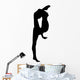 Gymnastics Silhouette Style Leg Stretch Wall Decal