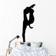 Gymnastics Silhouette Style Leg Stretch Wall Decal