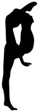 Gymnastics Silhouette Style Leg Stretch Wall Decal