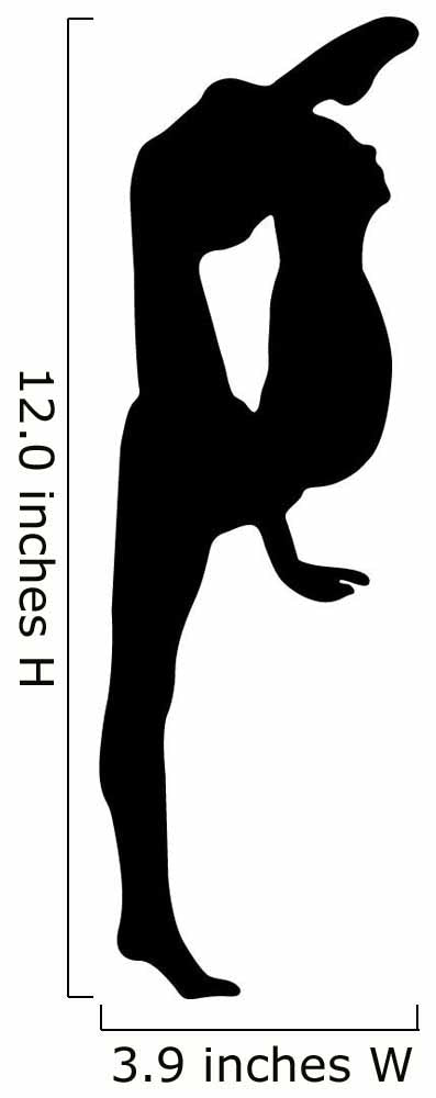Gymnastics Silhouette Style Leg Stretch Wall Decal