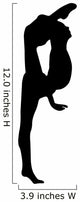 Gymnastics Silhouette Style Leg Stretch Wall Decal