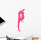Gymnastics Silhouette Style Leg Stretch Wall Decal