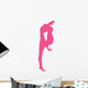 Gymnastics Silhouette Style Leg Stretch Wall Decal