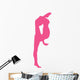 Gymnastics Silhouette Style Leg Stretch Wall Decal