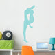 Gymnastics Silhouette Leg Stretch - Light Blue Wall Decal