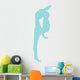 Gymnastics Silhouette Leg Stretch - Light Blue Wall Decal