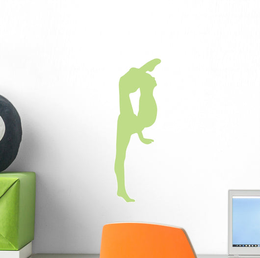 Gymnastics Silhouette Style Leg Stretch Wall Decal