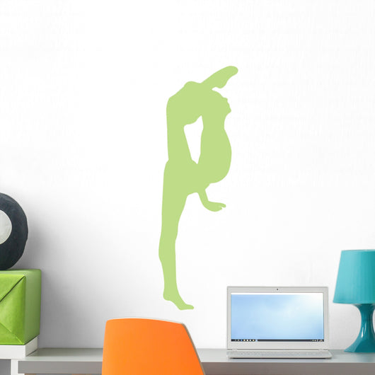 Gymnastics Silhouette Style Leg Stretch Wall Decal
