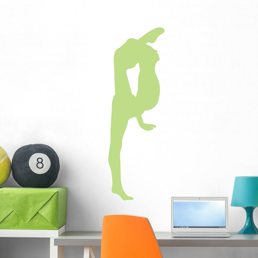 Gymnastics Silhouette Style Leg Stretch Wall Decal