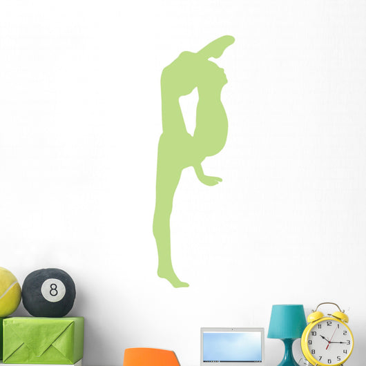 Gymnastics Silhouette Style Leg Stretch Wall Decal
