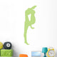 Gymnastics Silhouette Style Leg Stretch Wall Decal