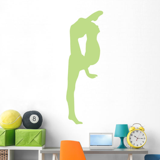 Gymnastics Silhouette Style Leg Stretch Wall Decal