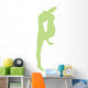 Gymnastics Silhouette Style Leg Stretch Wall Decal