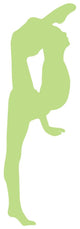 Gymnastics Silhouette Style Leg Stretch Wall Decal