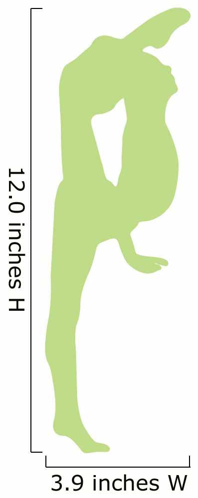 Gymnastics Silhouette Style Leg Stretch Wall Decal