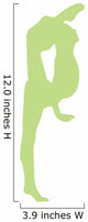 Gymnastics Silhouette Style Leg Stretch Wall Decal