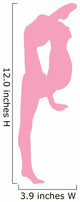 Gymnastics Silhouette Leg Stretch - Pink Wall Decal