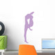 Gymnastics Silhouette Leg Stretch - Lavender Wall Decal