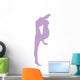 Gymnastics Silhouette Leg Stretch - Lavender Wall Decal