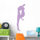 Gymnastics Silhouette Leg Stretch - Lavender Wall Decal