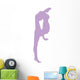 Gymnastics Silhouette Leg Stretch - Lavender Wall Decal