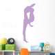 Gymnastics Silhouette Leg Stretch - Lavender Wall Decal