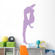 Gymnastics Silhouette Leg Stretch - Lavender Wall Decal
