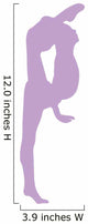 Gymnastics Silhouette Leg Stretch - Lavender Wall Decal
