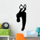 Gymnastics Silhouette Style Olympic Rings Wall Decal