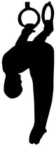 Gymnastics Silhouette Style Olympic Rings Wall Decal
