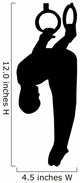 Gymnastics Silhouette Style Olympic Rings Wall Decal