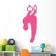 Gymnastics Silhouette Olympic Rings - Hot Pink Wall Decal