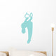 Gymnastics Silhouette Olympic Rings - Light Blue Wall Decal