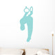 Gymnastics Silhouette Olympic Rings - Light Blue Wall Decal