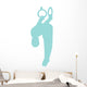 Gymnastics Silhouette Olympic Rings - Light Blue Wall Decal