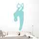Gymnastics Silhouette Olympic Rings - Light Blue Wall Decal