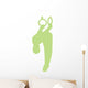 Gymnastics Silhouette Olympic Rings - Lime Green Wall Decal
