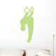 Gymnastics Silhouette Olympic Rings - Lime Green Wall Decal